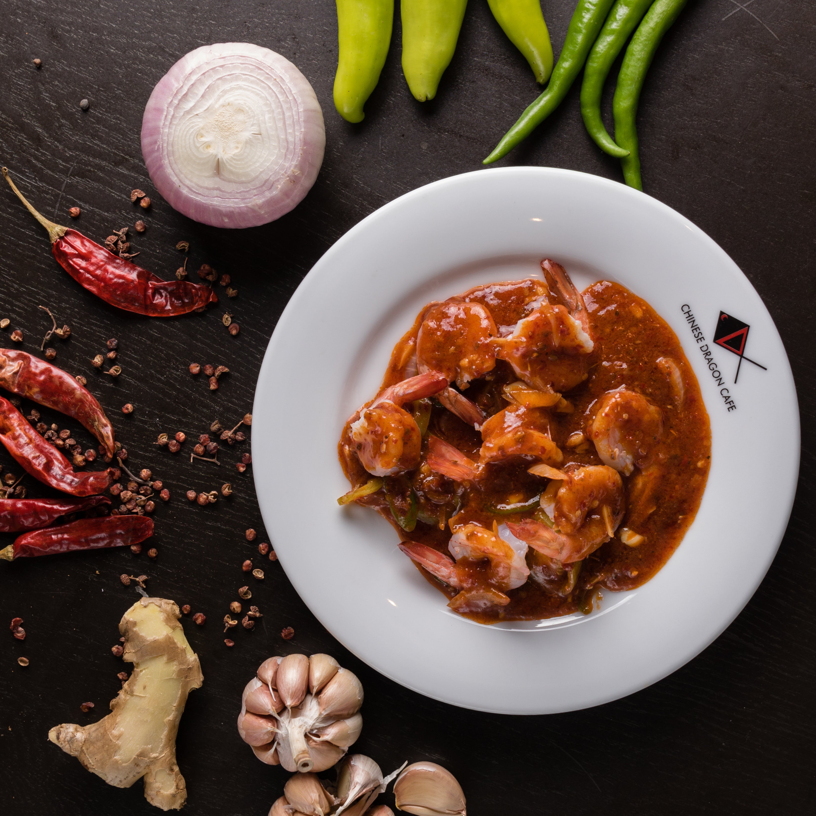 Dragon's Devilled Prawns