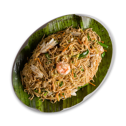 Seafood Noodles in Banana Leaf
