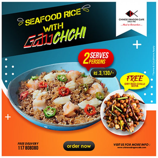 Seafood Rice with Kochchi + FREE Dry Red Chilli Soya(S)